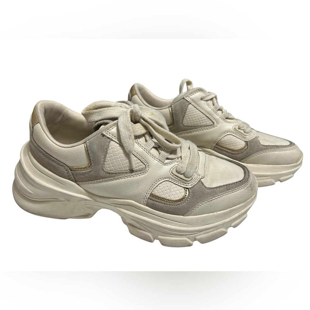 Zara White and Gray Women's Sneakers